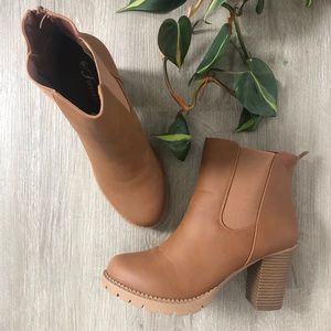 - Tan Ankle Boots from Stellaire Boutique. Never worn. Comes with box.